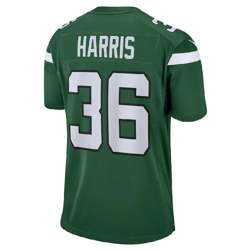 Personalized Rugby Jerseys For Fans-NY.Jets #36 Marcell Harris Gotham Green Game Player Jersey Stitched American Football Jerseys