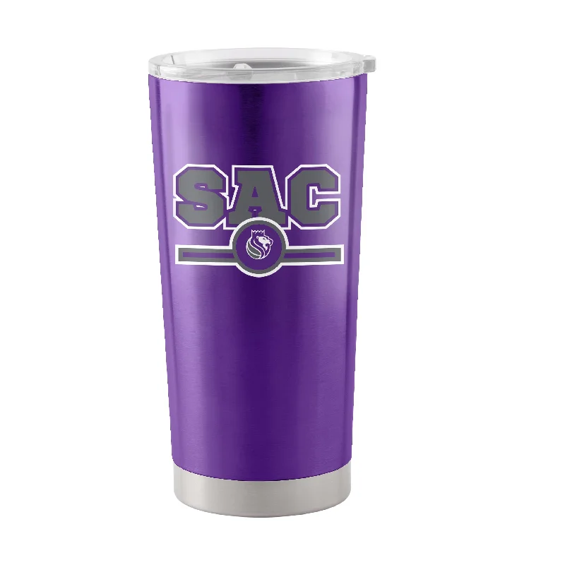 Custom Team Mugs For Promotional Campaigns-Sacramento Kings Letterman 20 oz Stainless Tumbler