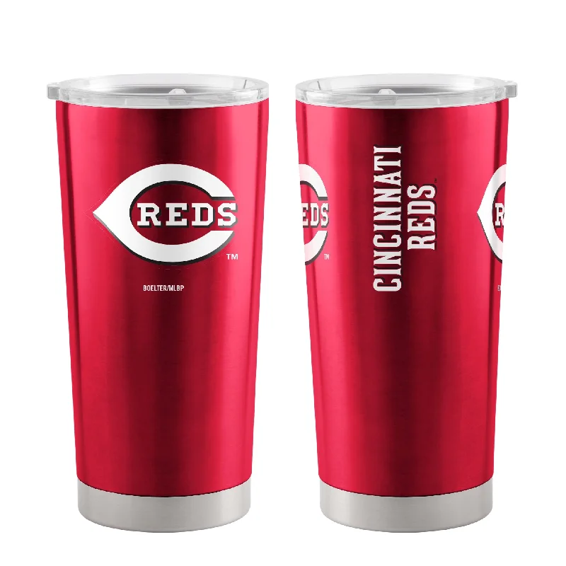 Personalized Team Mugs With Logo & Design-Cincinnati Reds 20oz Gameday Stainless Tumbler