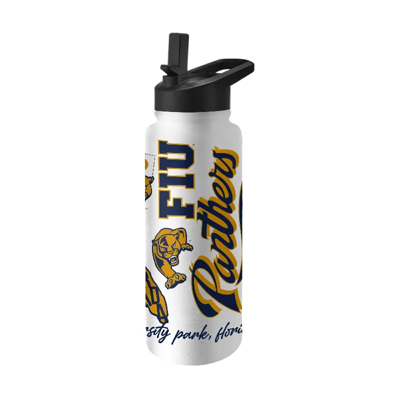 Custom Team Mugs With Personalized Artwork-Florida International 34oz Native Quencher Bottle