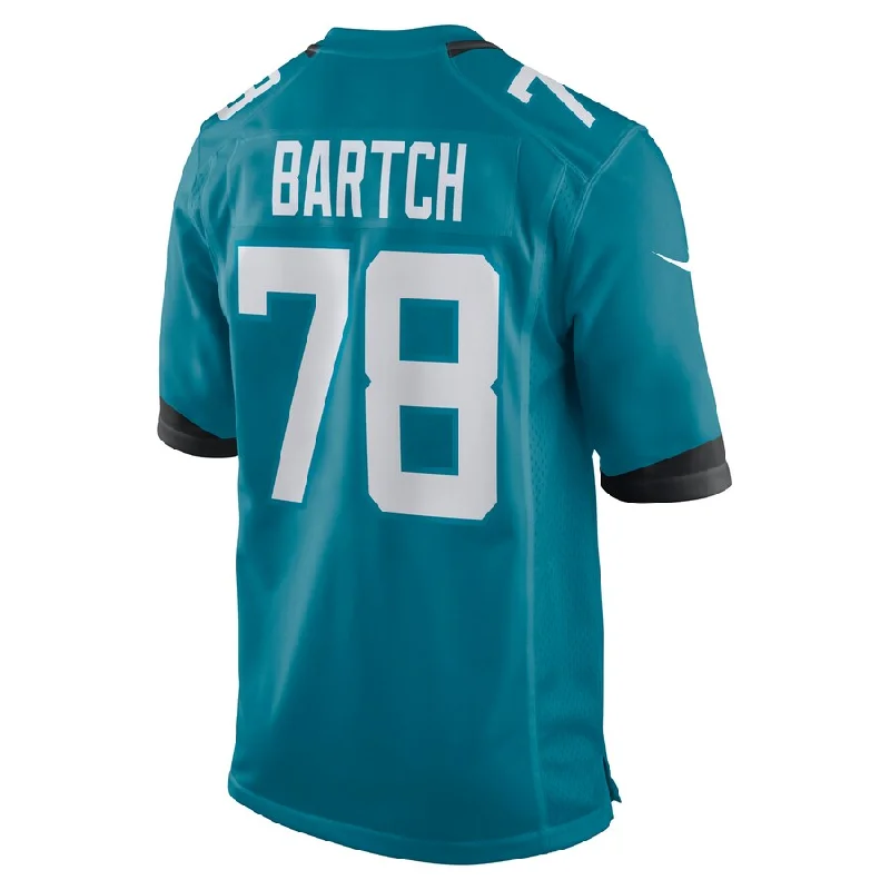 Rugby Jerseys With Custom Designs & Patterns-J.Jaguars #78 Ben Bartch Teal Game Jersey Stitched American Football Jerseys