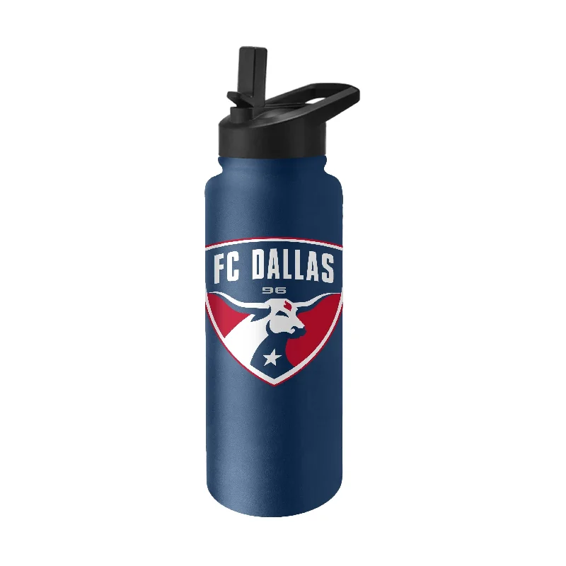 Team Mugs For School & College Events-FC Dallas 34oz Logo Quencher Bottle