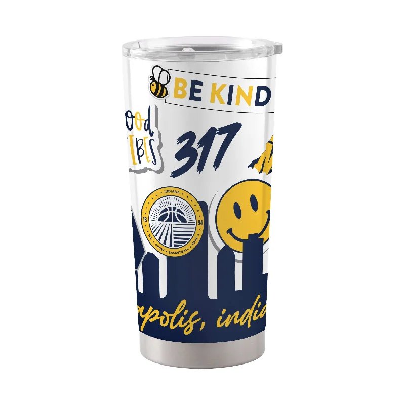 Personalized Team Mugs For Custom Gifting-Indiana Pacers 20oz Native Stainless Tumbler