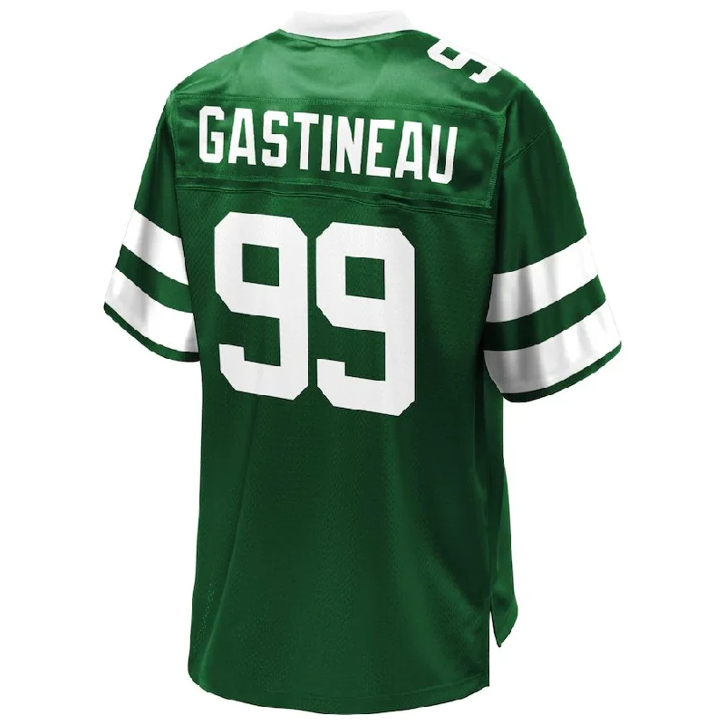 Custom Rugby Jerseys For Corporate Teams-NY.Jets #99 Mark Gastineau Pro Line Green Retired Player Jersey Stitched American Football Jerseys