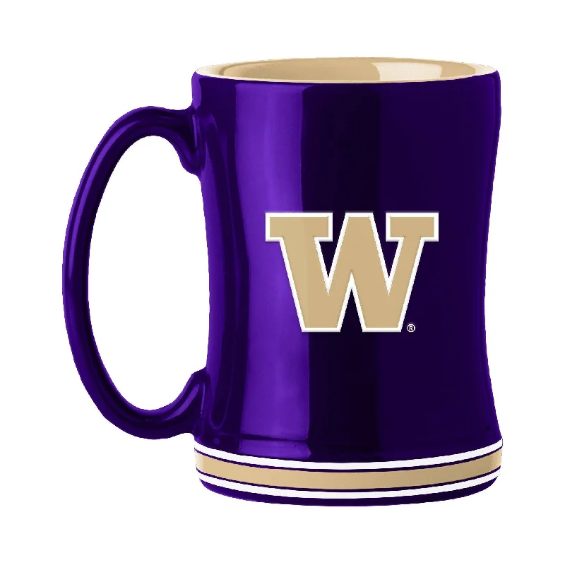 Personalized Team Mugs For Holiday Gifts-Washington 14oz Relief Mug