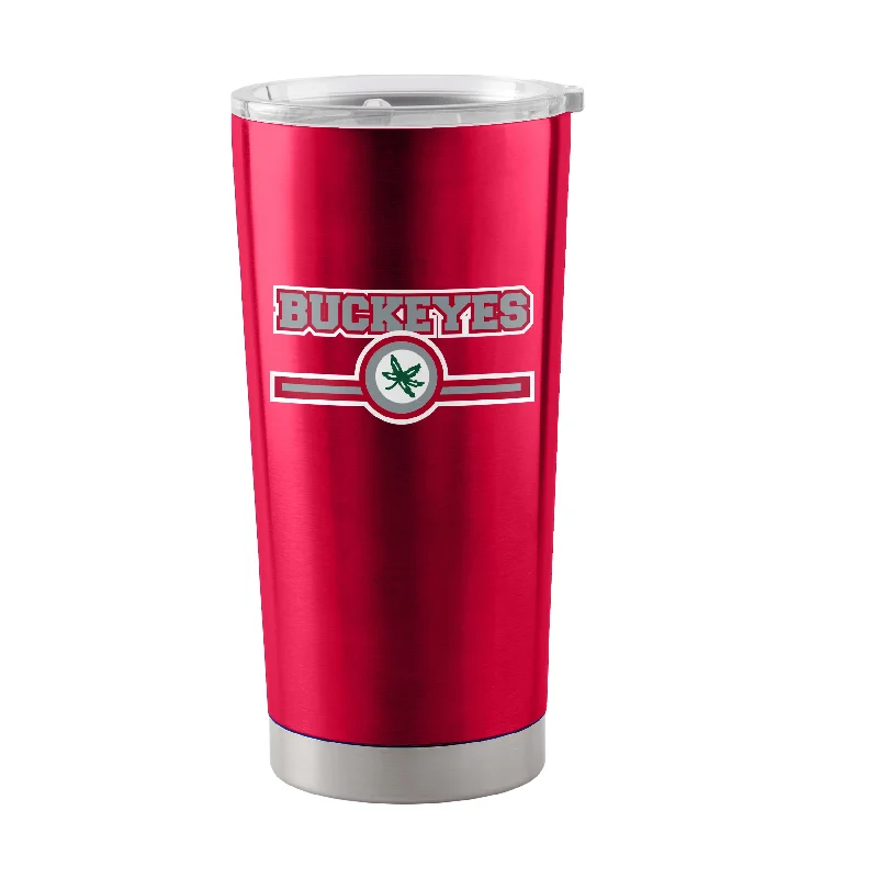 Custom Team Mugs For Fundraising Events-Ohio State 20oz Letterman Stainless Tumbler