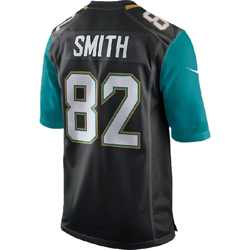 Custom Rugby Jerseys With Full Names and Numbers-J.Jaguars #82 Jimmy Smith Black Retired Player Game Jersey Stitched American Football Jerseys