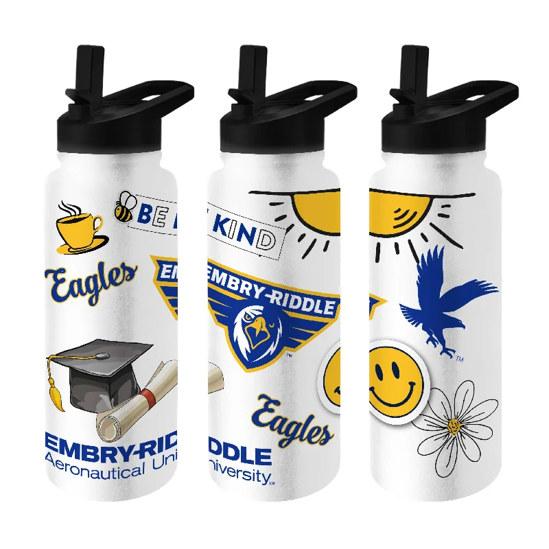 Personalized Team Mugs For Groups-Embry Riddle Prescott 34oz Native Quencher Bottle