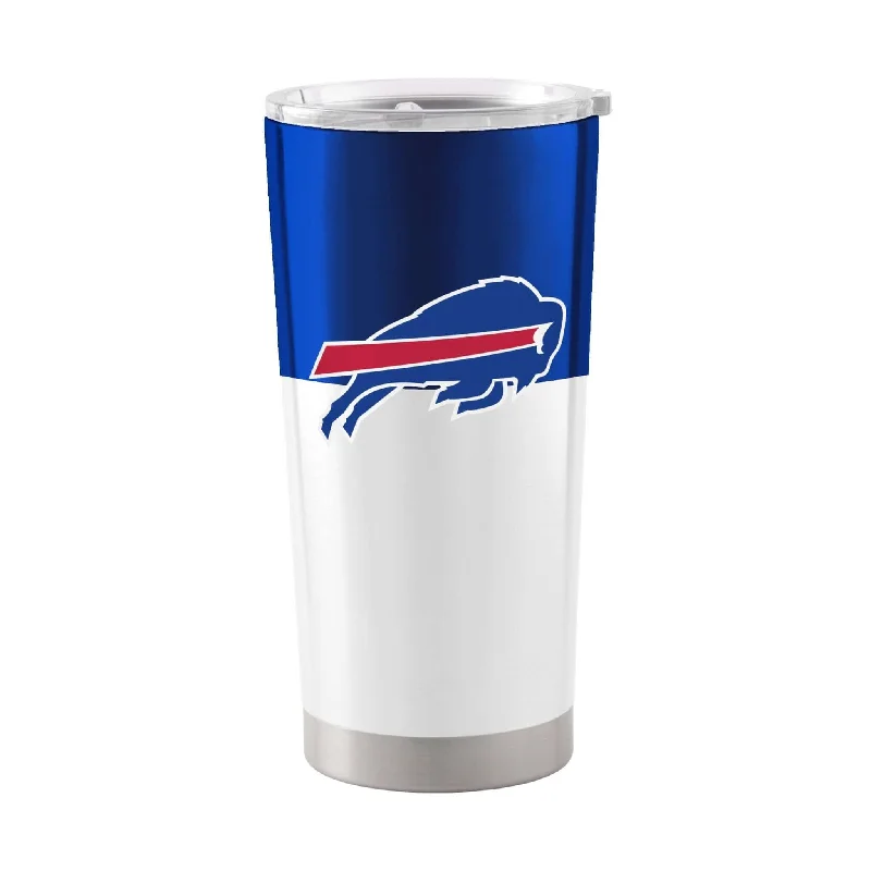 Custom Team Mugs For Sports Enthusiasts-Buffalo Bills 20oz Colorblock Stainless Tumbler