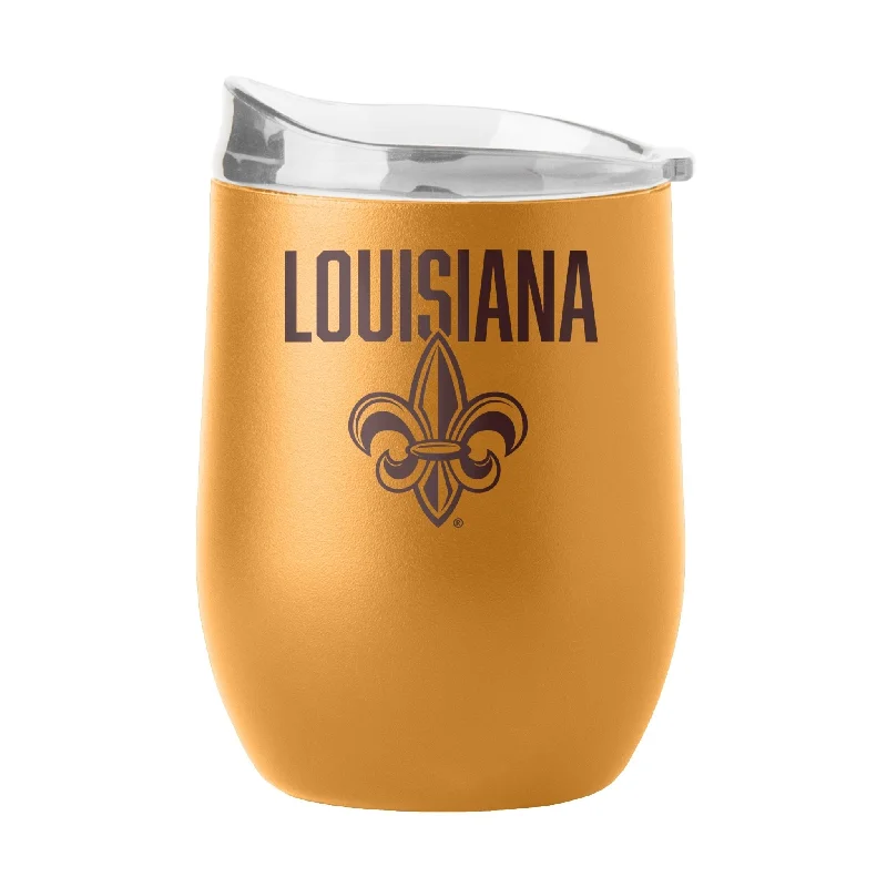 Custom Team Mugs For Charity Supporters-Louisiana - Lafayette 16oz Huddle Powder Coat Curved Bev