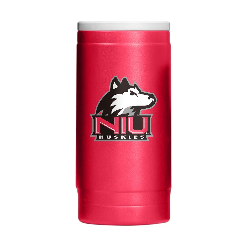 Custom Team Coffee Mugs-Northern Illinois 12oz Flipside Powder Coat Slim Can Coolie