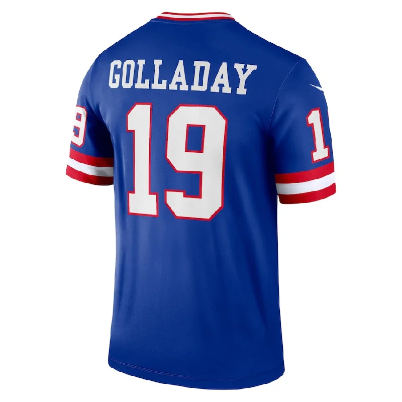 Rugby Jerseys With Custom Stitched Graphics-NY.Giants #19 Kenny Golladay Royal Classic Player Legend Jersey Stitched American Football Jerseys