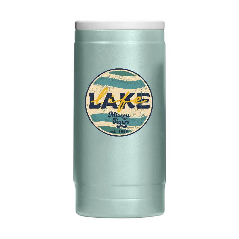 Team Mugs With Player Photos-Missouri Lake Vibes 12oz Cove Powder Coat Slim Can Coolie