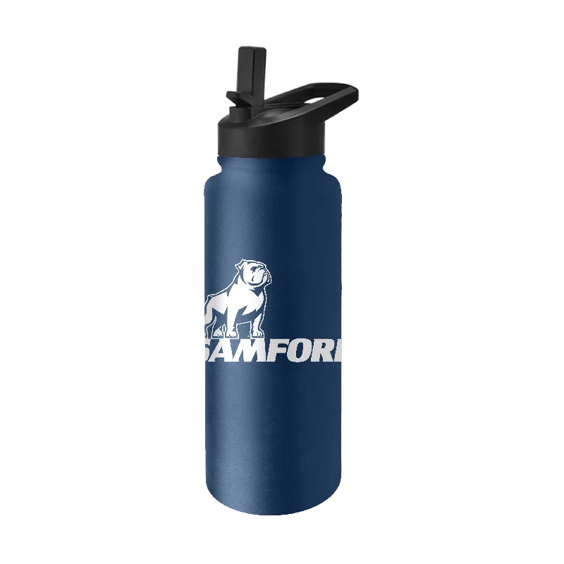 Team Mugs For Schools & Colleges-Samford 34oz Logo Quencher Bottle