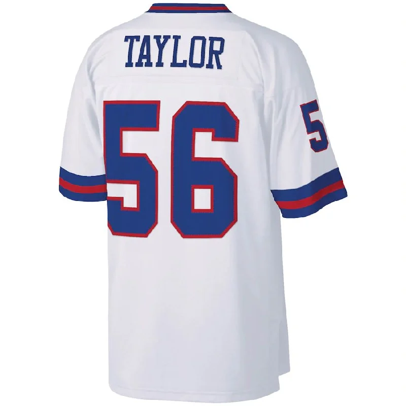 Personalized Rugby Jerseys For Players-NY.Giants #56 Lawrence Taylor Mitchell & Ness White Legacy Replica Jersey Stitched American Football Jerseys