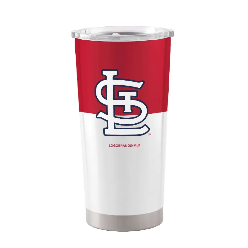 Custom Team Mugs For Club Celebrations-St Louis Cardinals 20oz Colorblock Stainless Tumbler