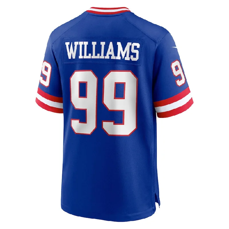 Rugby Jerseys With Customizable Neck Designs-NY.Giants #99 Leonard Williams Royal Classic Player Game Jersey Stitched American Football Jerseys