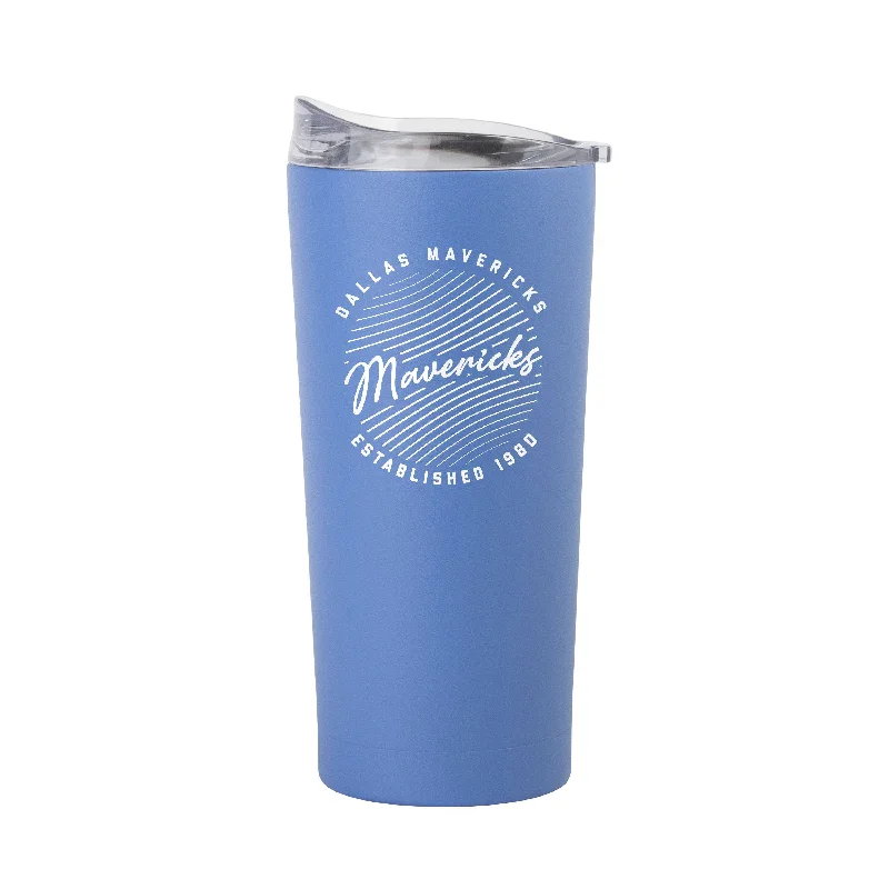 Team Mugs For Custom Celebrations-Dallas Mavericks 20oz Retro Script Arctic Powder Coat Tumbler