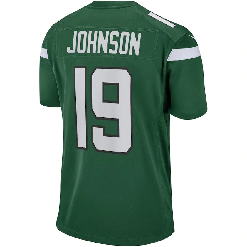 Rugby Jerseys With Custom Numbers & Letters-NY.Jets #19 Keyshawn Johnson Gotham Green Game Retired Player Jersey Stitched American Football Jerseys