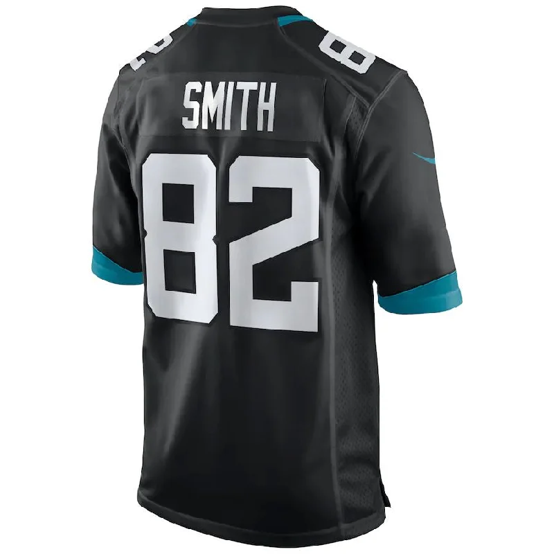 Rugby Jerseys For Team Building Events-J.Jaguars #82 Jimmy Smith Black Game Retired Player Jersey Stitched American Football Jerseys