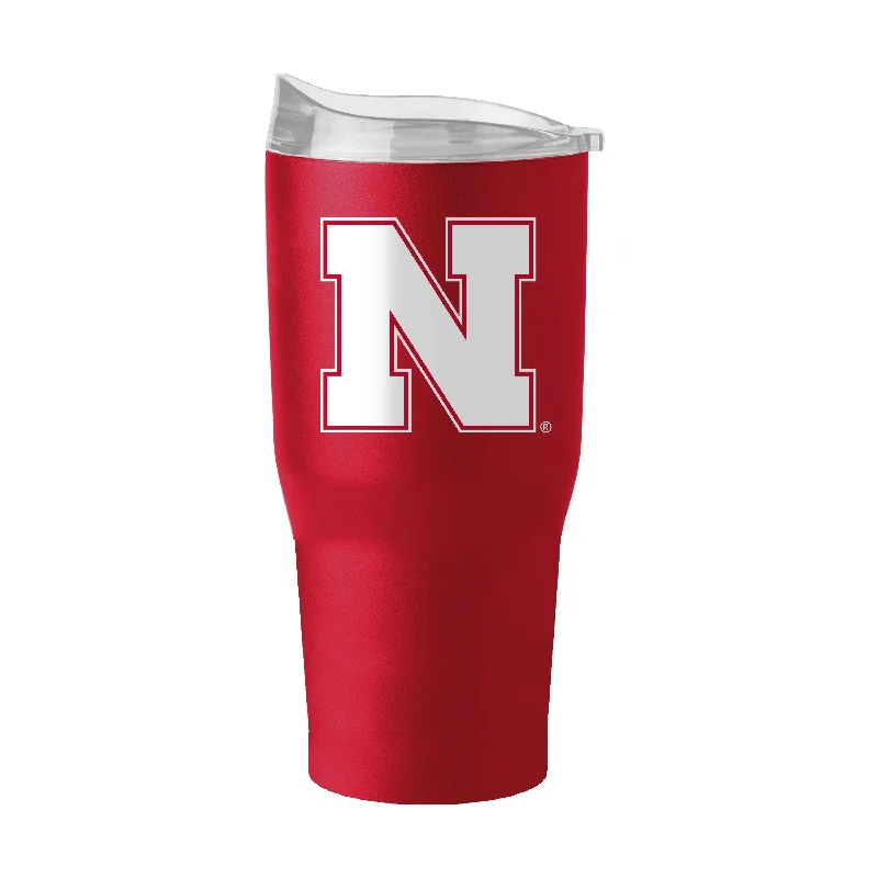 Personalized Team Mugs With Team Colors-Nebraska 30oz Gameday Powder Coat Tumbler