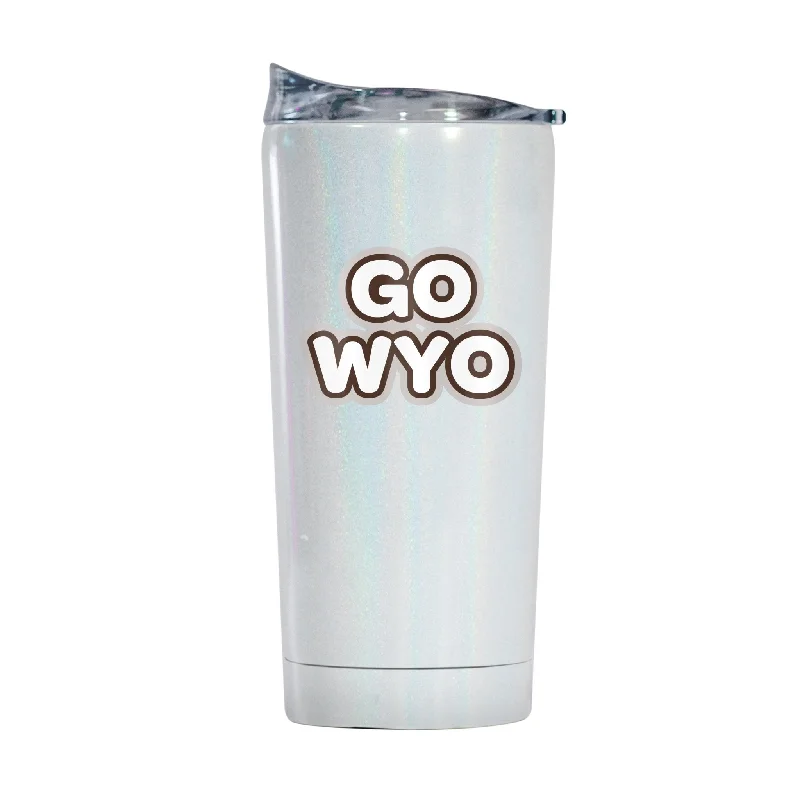 Custom Team Mugs For Team Appreciation-Wyoming 20oz Bubble Iridescent Tumbler