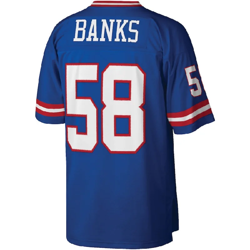 Custom Rugby Jerseys For Mixed-Gender Teams-NY.Giants #58 Carl Banks Mitchell & Ness Royal Legacy Replica Jersey Stitched American Football Jerseys