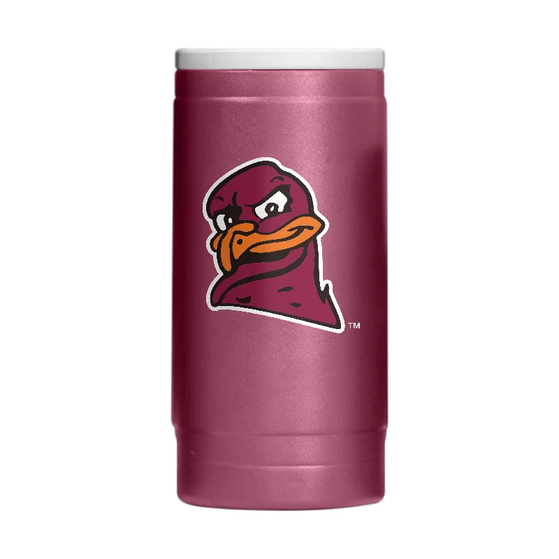 Custom Team Mugs For Corporate Marketing-Virginia Tech Hokie Bird 12oz Gameday Powder Coat Slim Can Coolie