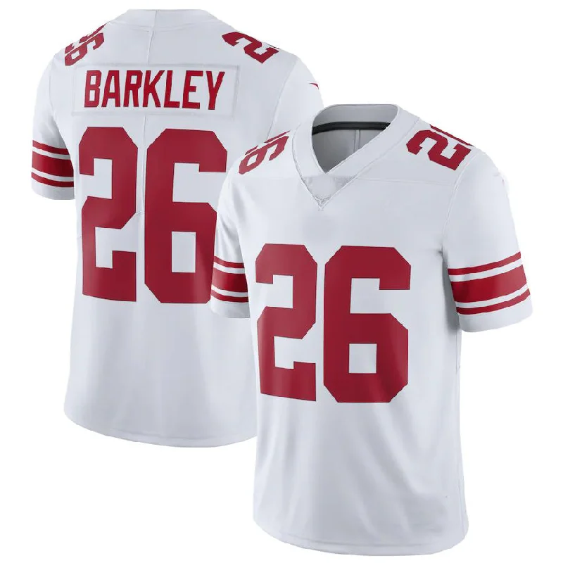 Rugby Jerseys With Custom Placement For Player Names-NY.Giants #26 Saquon Barkley White Vapor Untouchable Limited Jersey Stitched American Football Jerseys