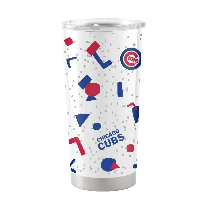 Personalized Team Mugs For Fundraisers-Chicago Cubs 20oz Flashback Stainless Steel Tumbler