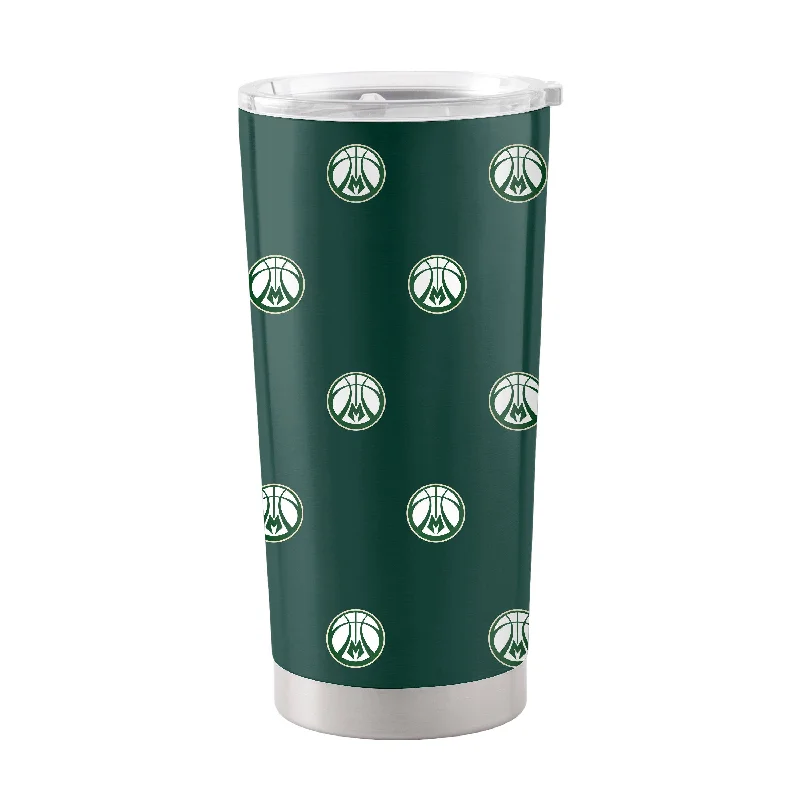 Personalized Team Mugs For School Spirit Days-Milwaukee Bucks Hunter 20oz Block Stainless Tumbler