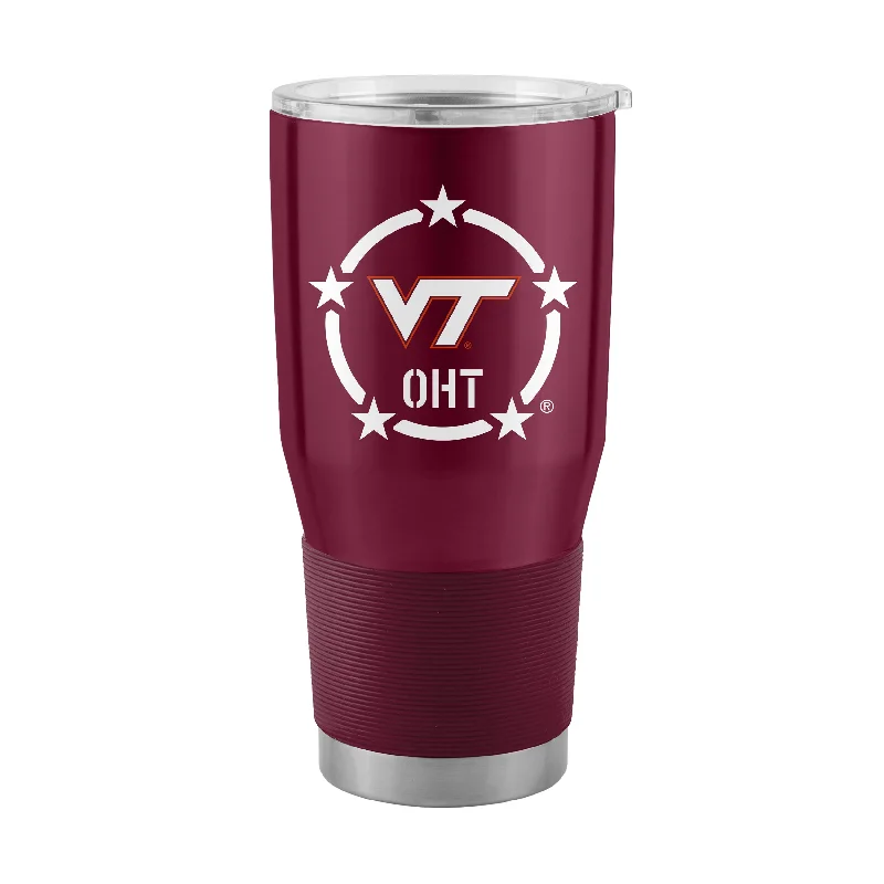 Team Mugs For Corporate Gifts-Virginia Tech/OHT 30oz Logo Stainless Tumbler