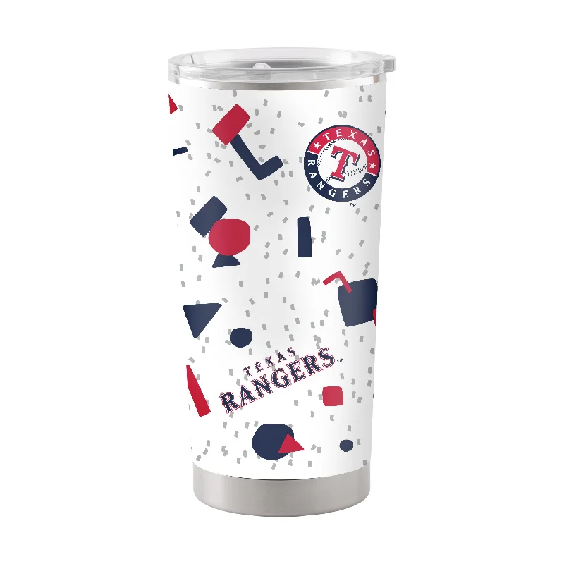 Custom Team Mugs For Event Sponsorship Branding-Texas Rangers 20oz Flashback Stainless Steel Tumbler