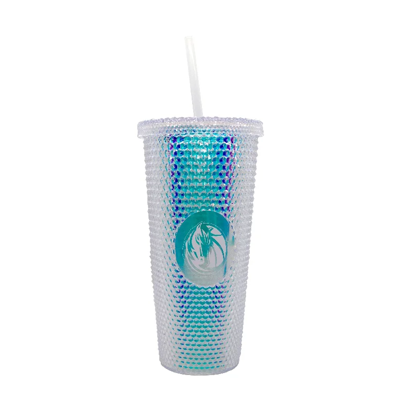 Custom Team Mugs For Special Campaigns-Dallas Mavericks 24oz Iridescent Studded Tumbler