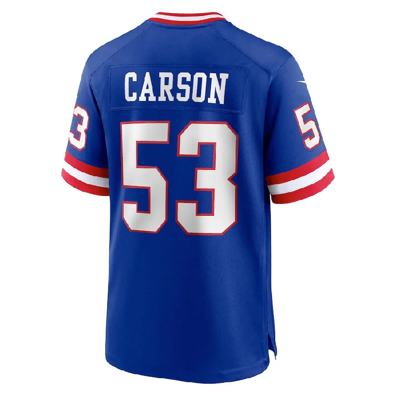 Rugby Jerseys For Special Events-NY.Giants #53 Harry Carson Royal Classic Retired Player Game Jersey Stitched American Football Jerseys