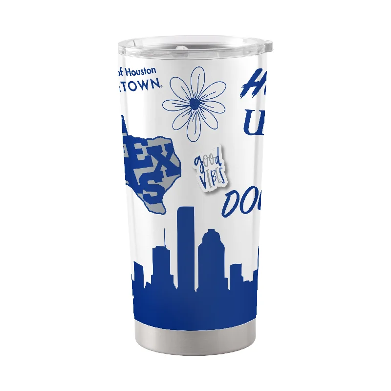 Personalized Team Mugs-Houston Downtown 20oz Native Stainless Tumbler