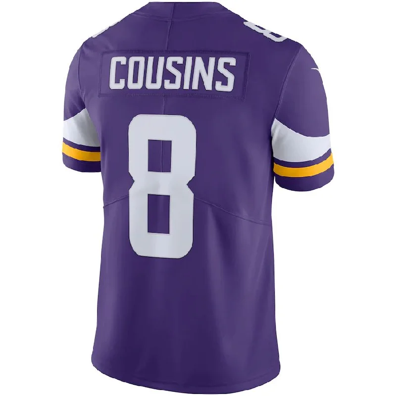 Rugby Jerseys With Custom Player Information-MN.Vikings #8 Kirk Cousins Purple Vapor Untouchable Limited Jersey Stitched American Football Jerseys