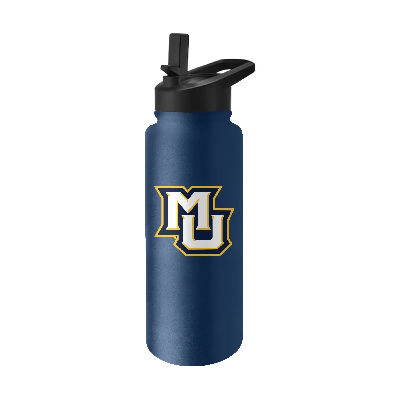 Custom Team Mugs For Sports Sponsorship-Marquette 34oz Logo Quencher Bottle