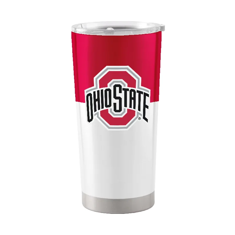 Custom Team Mugs For Team Anniversary-Ohio State Colorblock 20oz Stainless Tumbler