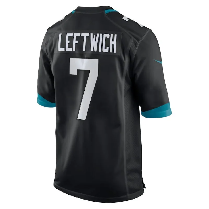 Personalized Rugby Jerseys For Special Occasions-J.Jaguars #7 Byron Leftwich Black Alternate Retired Player Game Jersey Stitched American Football Jerseys