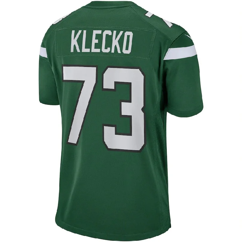 Rugby Jerseys With Custom Stitches-NY.Jets #73 Joe Klecko Gotham Green Game Retired Player Jersey Stitched American Football Jerseys