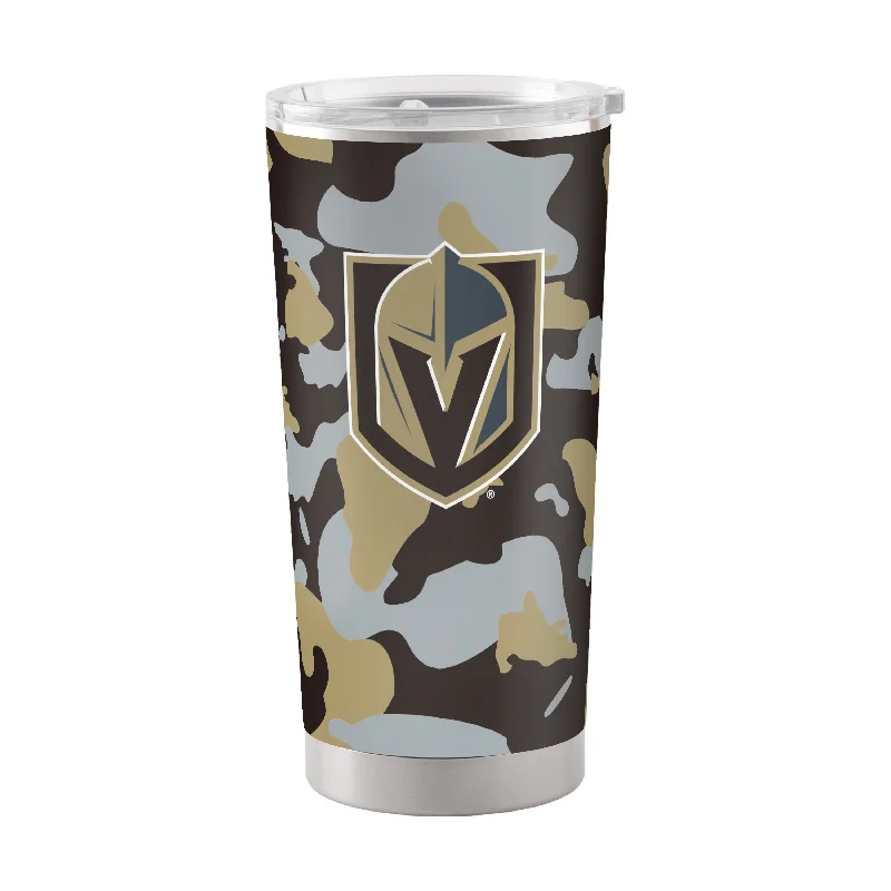 Team Mugs For Custom Holiday Gifts-Vegas Golden Knights 20oz Camo Stainless Steel Tumbler