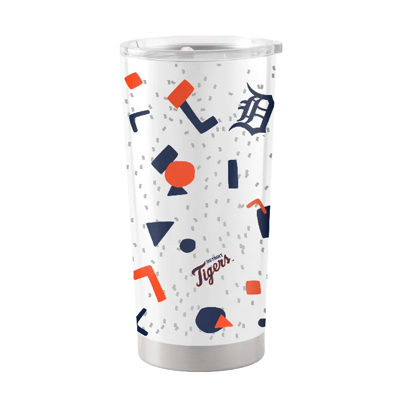 Custom Team Mugs With Unique Designs-Detroit Tigers 20oz Flashback Stainless Steel Tumbler