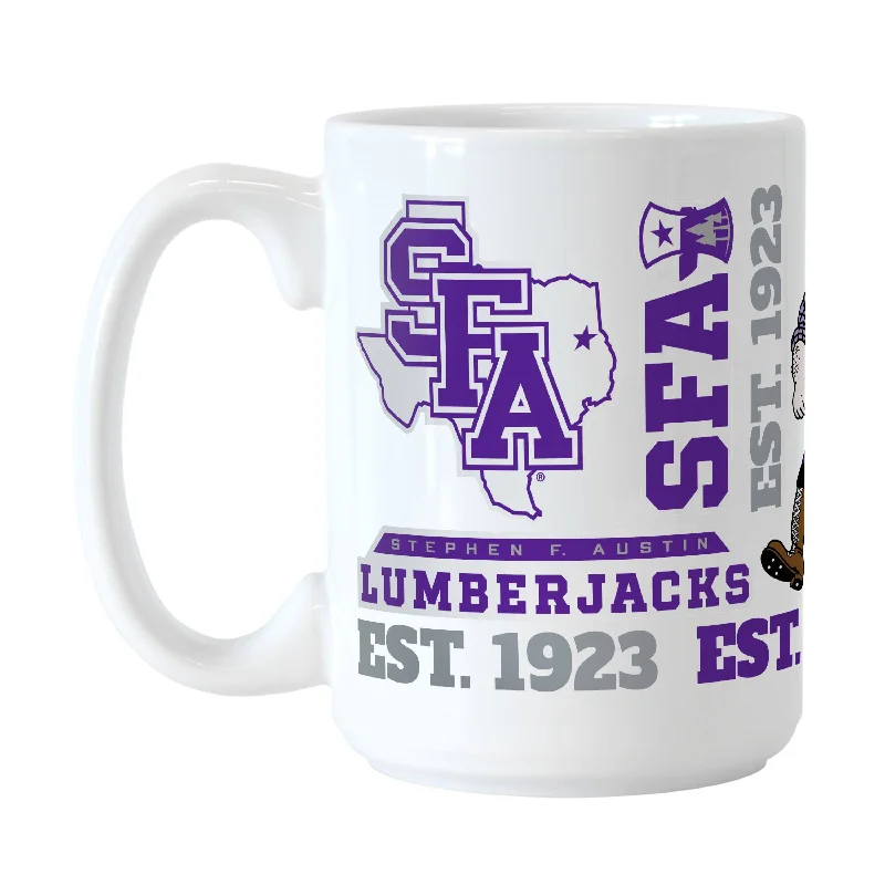 Custom Team Mugs For Fundraisers-Stephen F Austin 15oz Spirit Sublimated Mug