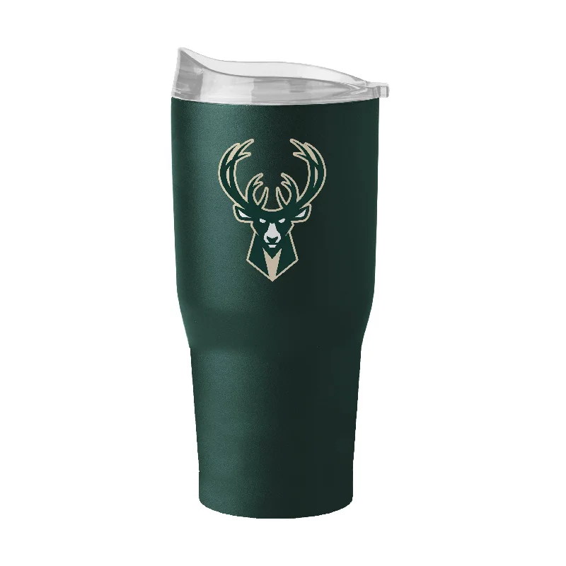 Personalized Team Mugs For Annual Events-Milwaukee Bucks 30oz Powder Coat Tumbler