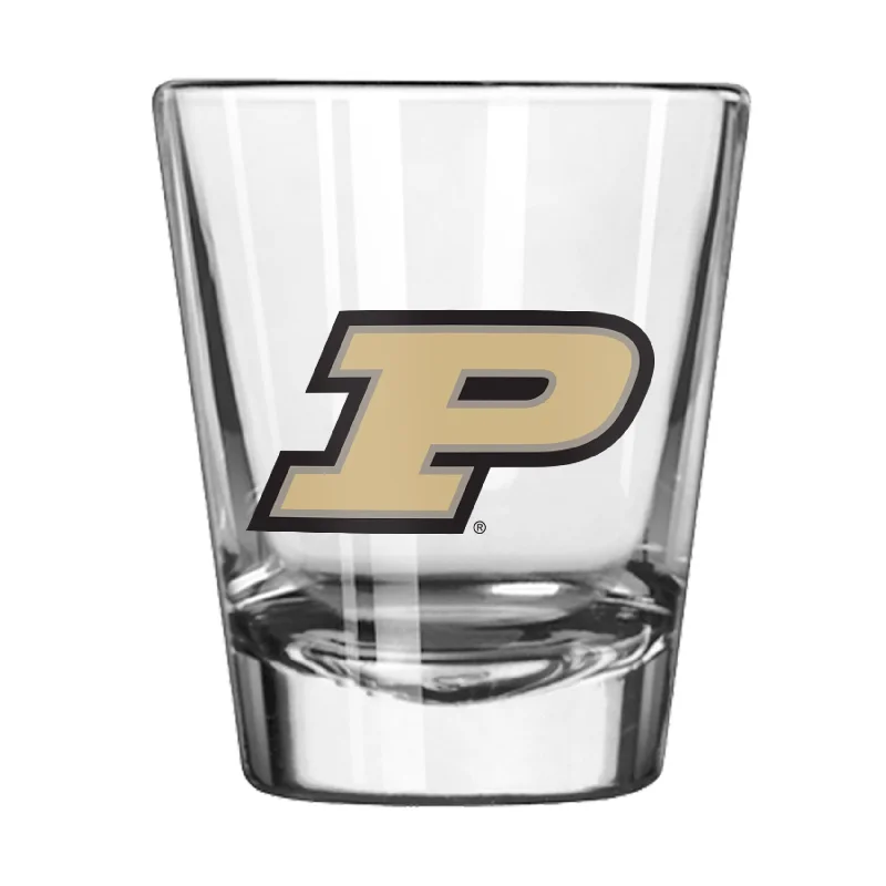 Custom Team Mugs-Purdue 2oz Letterman Shot Glass