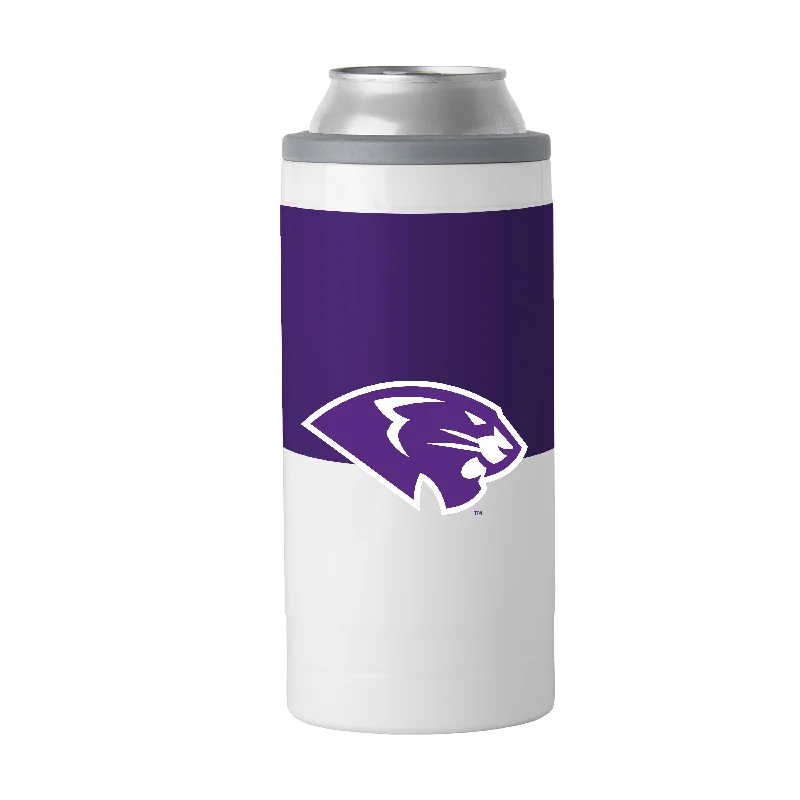 Personalized Team Mugs For School Teams-High Point 12oz Colorblock Slim Can Coolie