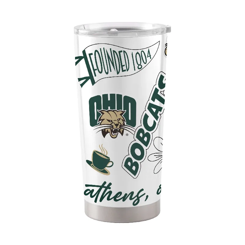 Custom Team Mugs For Promotional Campaigns-Ohio Bobcats 20oz Native Stainless Tumbler