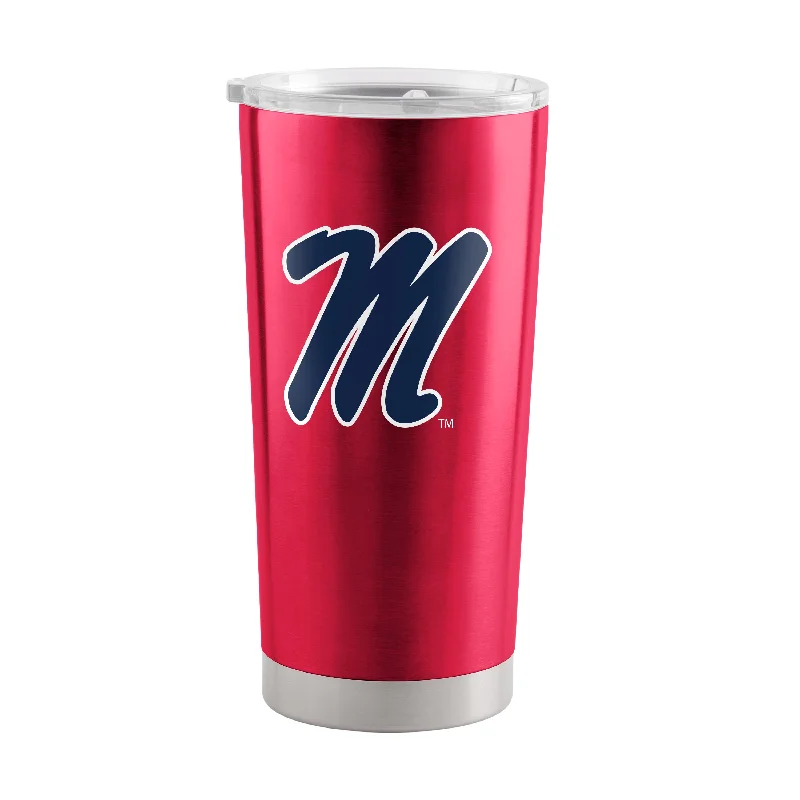 Team Mugs With Personalized Graphics-Ole Miss 20oz Gameday Red Stainless Tumbler