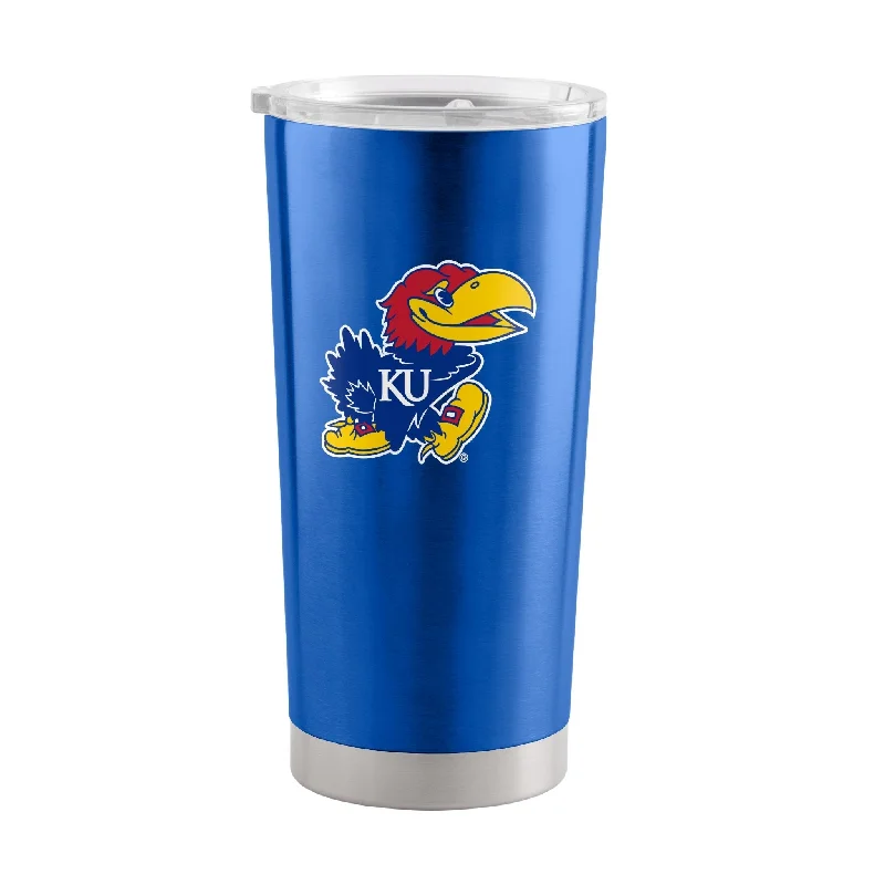 Personalized Team Mugs For Charity Events-Kansas 20oz Gameday Stainless Steel Tumbler